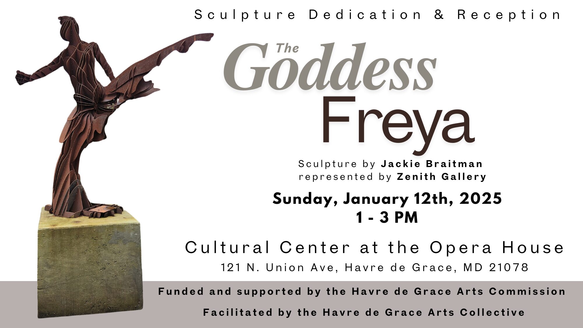 The Goddess Freya Sculpture Dedication & Reception